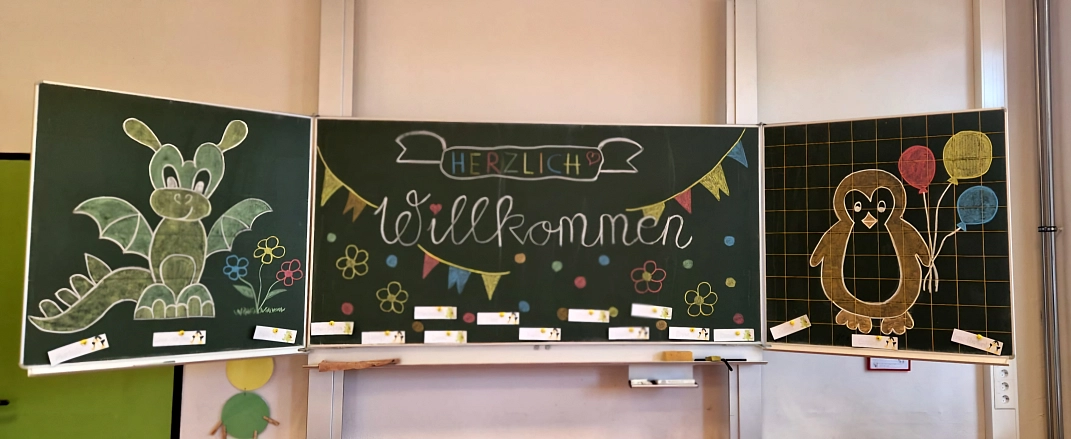 Tafel bemalt zur Einschulung © Ilsetalschule